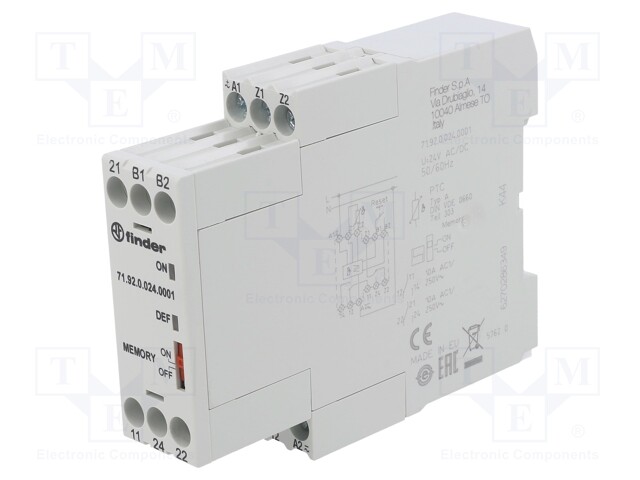 Module: temperature monitoring relay; temperature; DIN; DPDT
