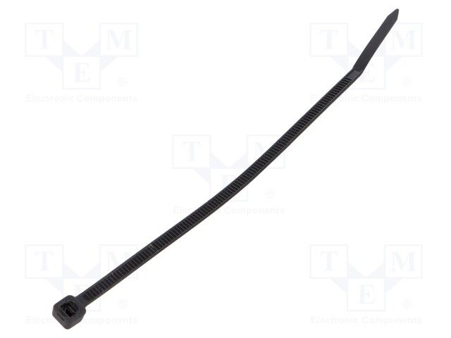 Cable tie; L: 200mm; W: 3.6mm; polyamide; 180N; black; Ømax: 53mm