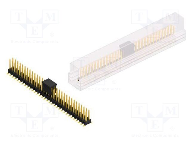 Connector: pin strips; pin header; male; PIN: 64; 2.54mm; SMT; 2x32