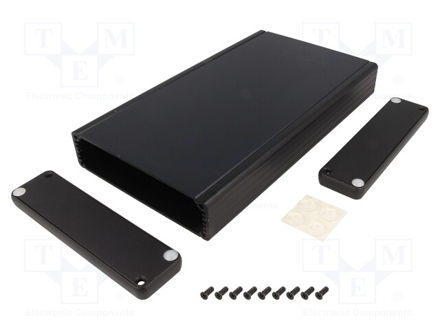 Enclosure: with panel; 1455; X: 125mm; Y: 220mm; Z: 30mm; aluminium