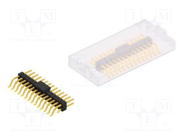 Connector: pin strips; pin header; male; PIN: 28; 2.54mm; SMT; 2x14