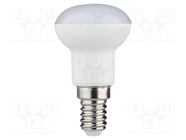 LED lamp; white cold; E14; 220÷240VAC; 250lm; P: 2.9W; 120°; 6500K