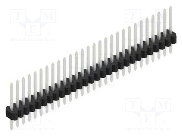 Connector: pin strips; pin header; male; PIN: 28; 1.27mm; THT; 1x28