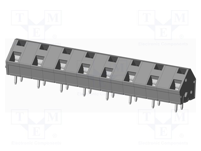 Connector: PCB terminal block; terminal; angled 45°; on PCBs