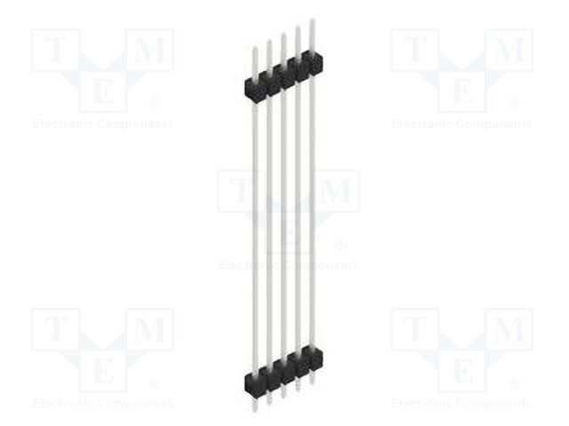 Connector: pin strips; pin header; male; PIN: 5; 2.54mm; THT; 1x5