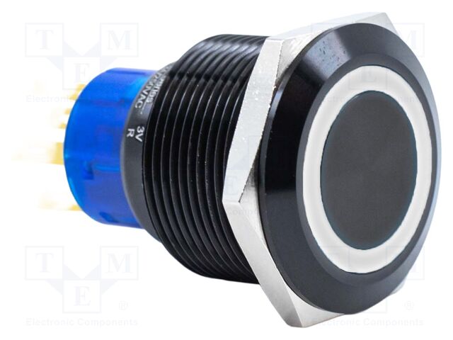 Switch: vandal resistant; DPDT; 3A/250VAC; IP67; ON-(ON); white; 3V