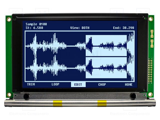 Display: LCD; 240x128; FSTN Negative; black; 170x103mm; CCFL; 2x10