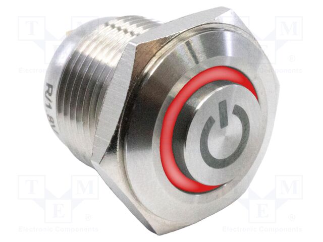 Switch: vandal resistant; SPST-NO; 2A/48VDC; IP65; OFF-(ON); RGB