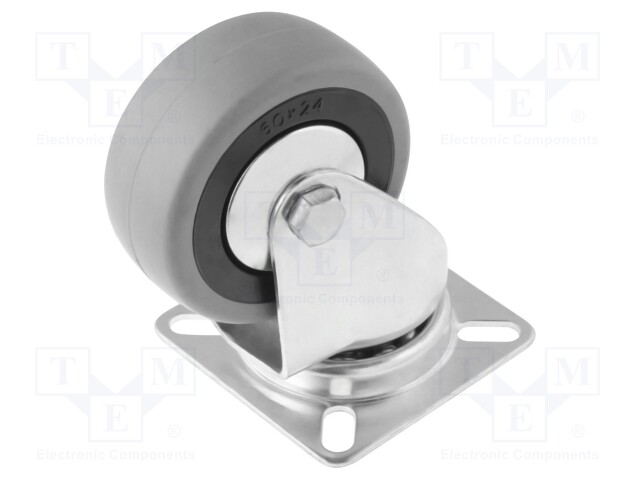 Transport wheel; Ø: 60mm; W: 24mm; H: 83mm; torsional; 500N