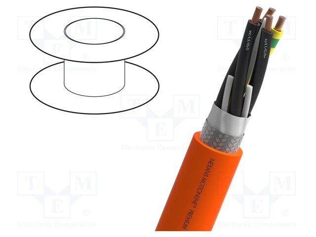 Wire: servo drive; SIEMENS® STANDARD 6FX8008 PLUS; 4G2,5mm2; PUR