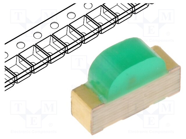 LED; SMD; 1104; green; 3.2÷12.5mcd; 3x2x1mm; 120°; 2.2÷2.5V; 20mA