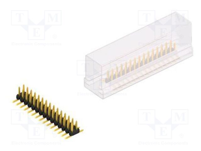 Connector: pin strips; pin header; male; PIN: 30; 2mm; SMT; 2x15