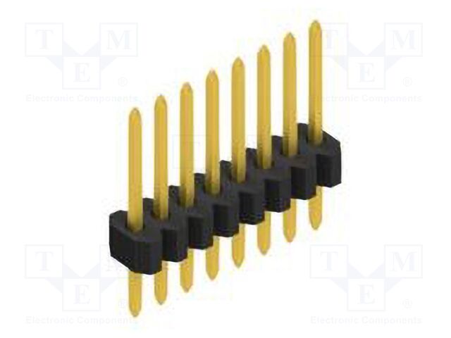 Connector: pin strips; pin header; male; PIN: 8; 1.27mm; THT; 1x8