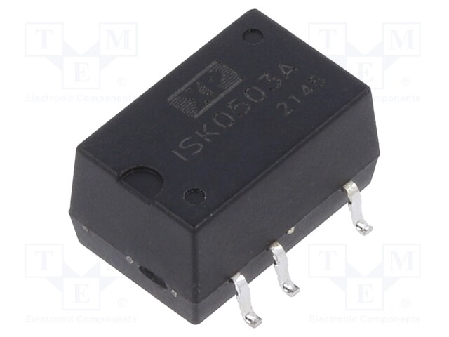 Isolated Board Mount DC/DC Converter, ITE, 1 Output, 250 mW, 3.3 V, 76 mA