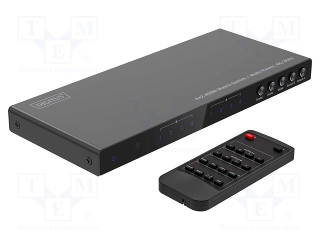 Switch; HDCP 1.4,HDMI 1.4; Support: 4K,HDCP,UHD 2160p; black