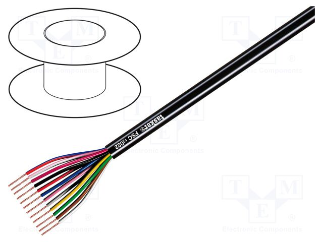 Wire; 6x0.22mm2; unshielded; 49V; 100m; OFC; stranded