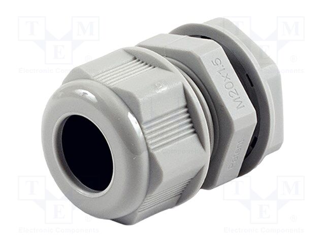 Cable gland; M20; IP68; nylon; UL94V-2; grey