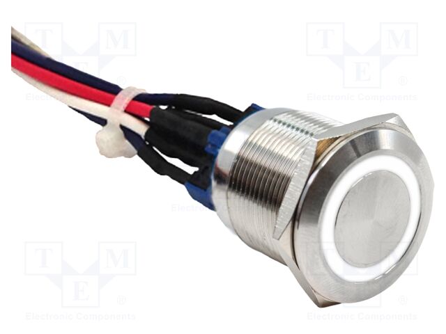 Switch: vandal resistant; SPST-NO + SPST-NC; 2A/48VDC; IP65; 6V