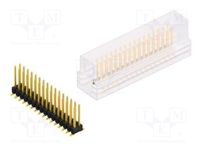 Connector: pin strips; pin header; male; PIN: 32; 2.54mm; SMT; 2x16