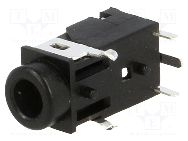 Socket; Jack 3,5mm; female; stereo; ways: 4; angled 90°; on PCBs