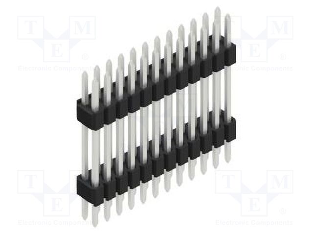 Connector: pin strips; pin header; male; PIN: 24; 1.27mm; THT; 2x12