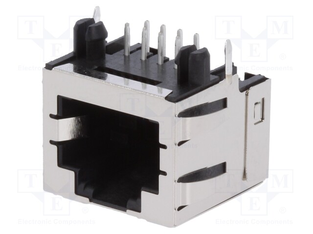 Socket; RJ45; PIN: 8; Cat: 3; shielded,low profile; gold-plated