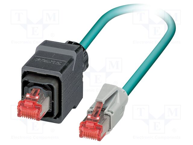 Patch cord; SF/UTP; Cat 5e; RJ45 plug,both sides; stranded; Cu; 5m