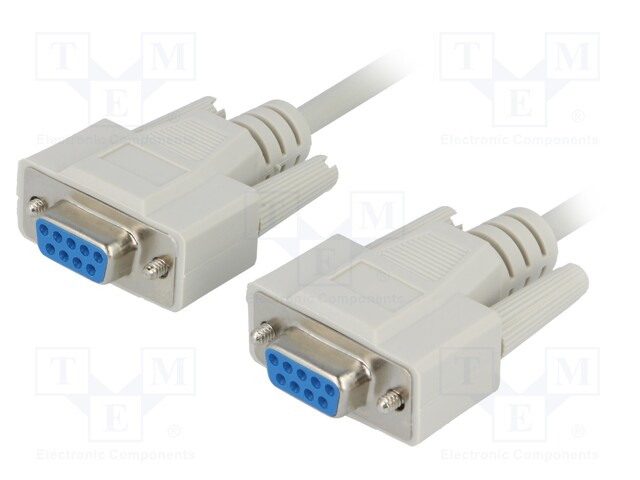 Cable; D-Sub 9pin socket,both sides; Len: 10m; connection 1: 1