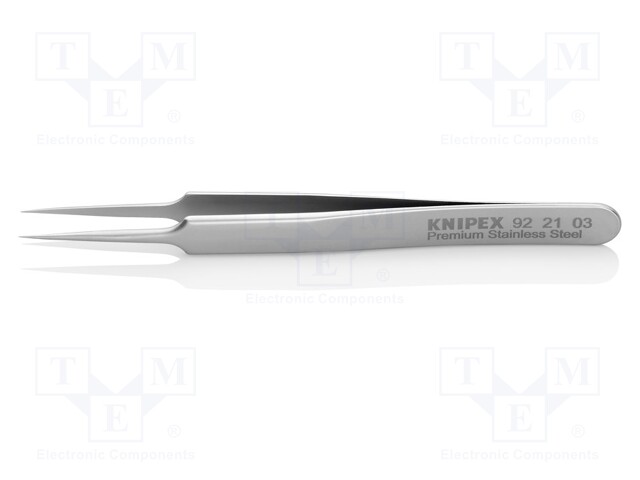 Tweezers; 110mm; for precision works; Blades: straight,narrowed