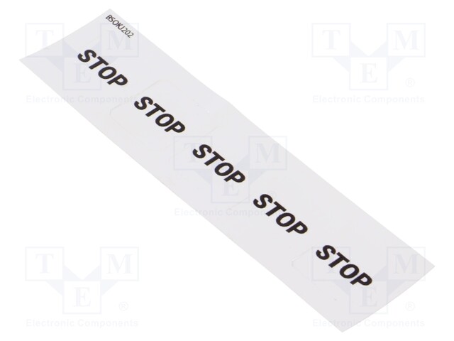 Description label; Button marking: STOP; OKTRON®-JUWEL