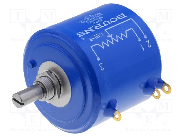 Potentiometer: shaft; multiturn; 5kΩ; 5W; ±3%; 6.35mm; linear; IP40