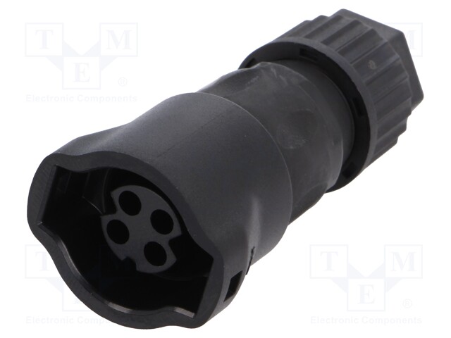 Plug; Connector: circular; CB; female; PIN: 4; w/o contacts; IP67