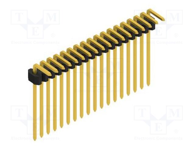 Connector: pin strips; pin header; male; PIN: 18; 1.27mm; THT; 1x18