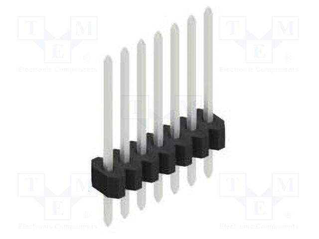 Connector: pin strips; pin header; male; PIN: 7; 1.27mm; THT; 1x7