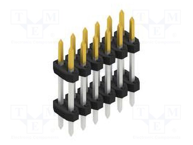 Connector: pin strips; pin header; male; PIN: 12; 2mm; THT; 2x6; 100V