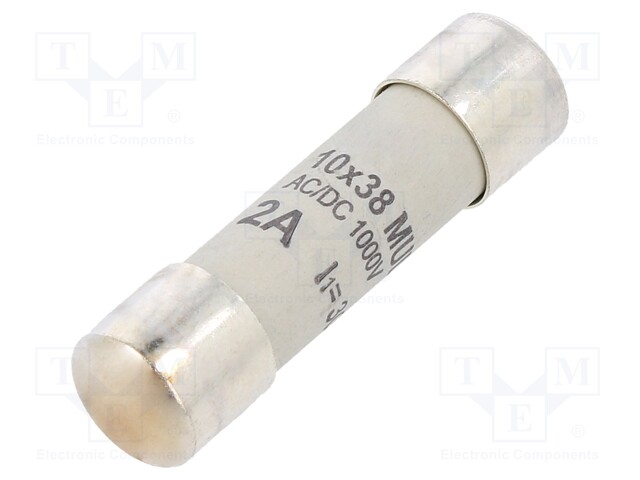 Fuse: fuse; gR; 2A; 1000VDC; cylindrical