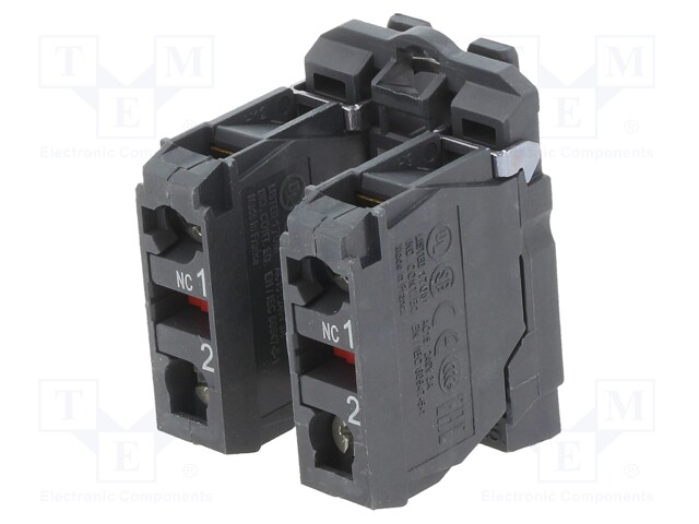 Contact block; 22mm; Harmony XB5; -25÷70°C; IP20; Contacts: NC x2