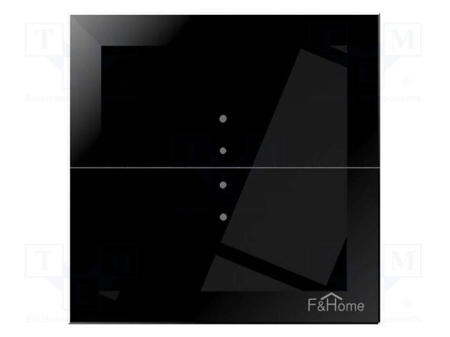 Touch switch; F&Home; in mounting box; 85÷265VAC; -25÷50°C; black