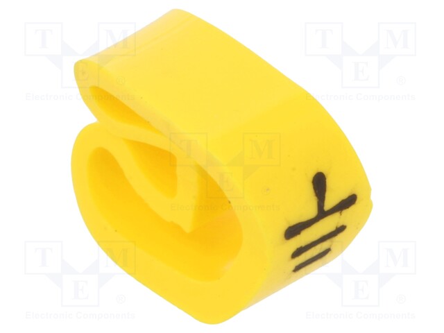 Markers for cables and wires; Label symbol: ground; 4÷10mm; PVC