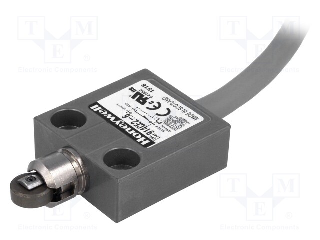 Limit switch; oblong metal roller Ø12,4mm; SPDT; 5A; max.240VAC