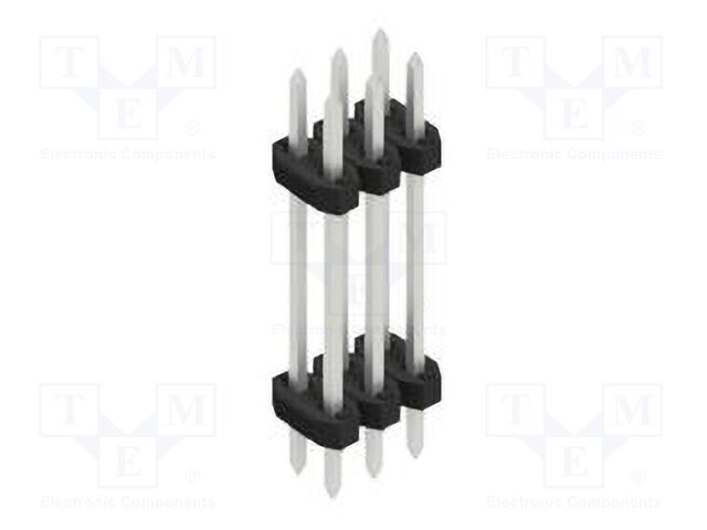 Connector: pin strips; pin header; male; PIN: 6; 2mm; THT; 2x3; 100V