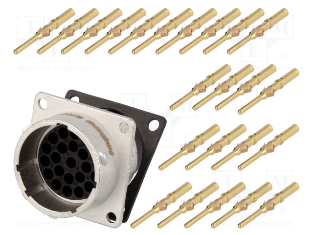 Connector: circular; Series: RT360; socket; male; crimped; PIN: 23