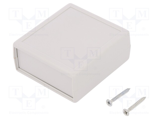 Enclosure: with panel; X: 62mm; Y: 69mm; Z: 30mm; ABS; grey