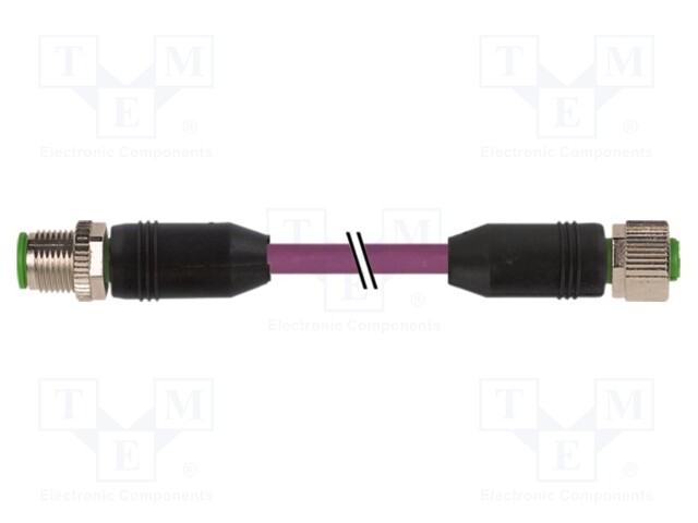 -25÷85°C; IP67; 4A; 3m; Series: 7000; PIN: 5; Thread: M12; 60VAC; 60VDC