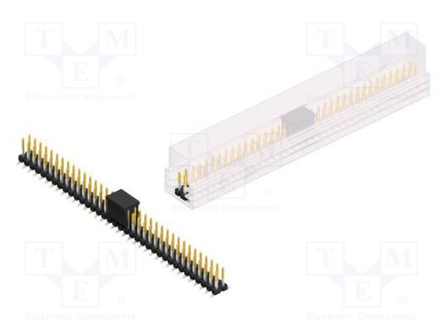 Connector: pin strips; pin header; male; PIN: 72; 2.54mm; SMT; 2x36
