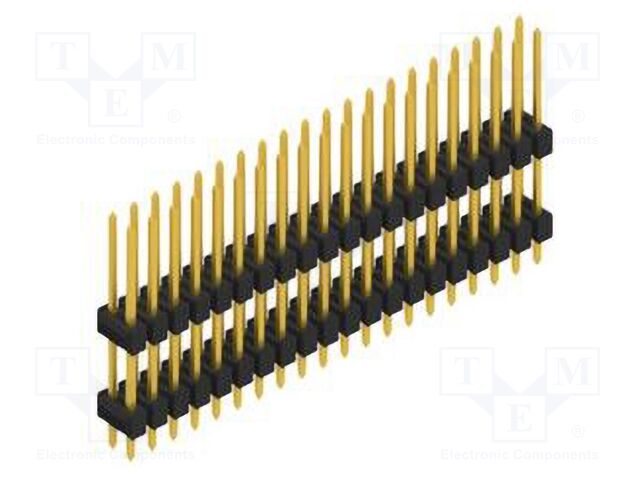 Connector: pin strips; pin header; male; PIN: 40; 2.54mm; THT; 2x20