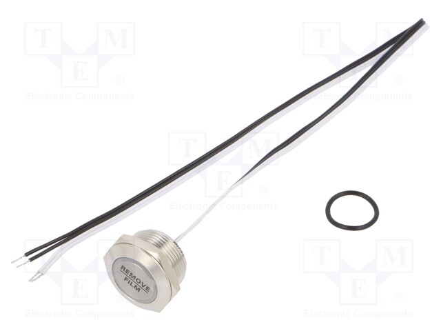 Switch: vandal resistant; Pos: 2; SPST-NO; 50mA/24VDC; IP65; white