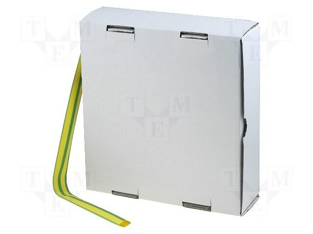 Heat shrink sleeve; glueless; 2: 1; 6.4mm; yellow-green; -55÷125°C