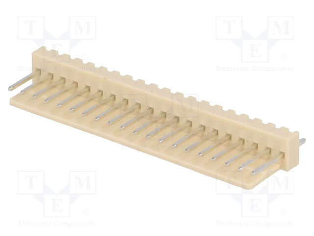 Socket; wire-board; male; NS25; 2.54mm; PIN: 20; THT; 250V; 3A; tinned
