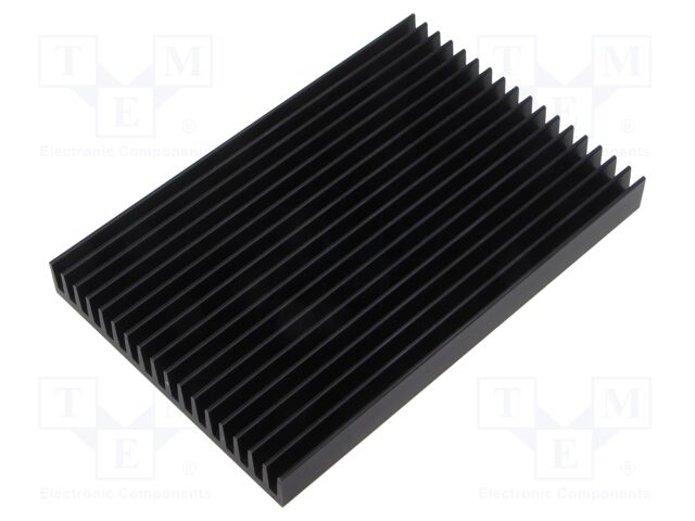Heatsink: extruded; grilled; black; L: 150mm; W: 100mm; H: 15mm
